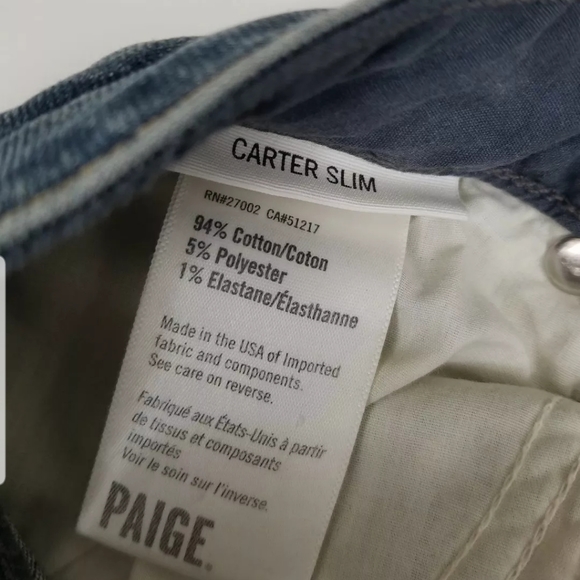 Paige Carter Slim High Rise Harvey Destructed C9 - Picture 5 of 6